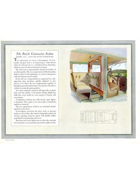 1930 BUICK MODEL 60 61 64 C 68 69 BROCHURE ENGELS