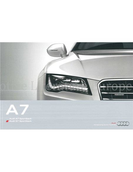 2012 AUDI A7 | S7 BROCHURE DUITS