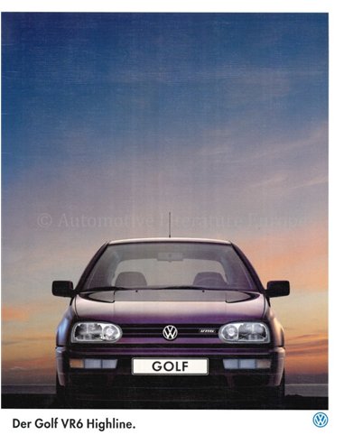 1995 VOLKSWAGEN GOLF VR6 HIGHLINE PORTFOLIO PROSPEKT DEUTSCH