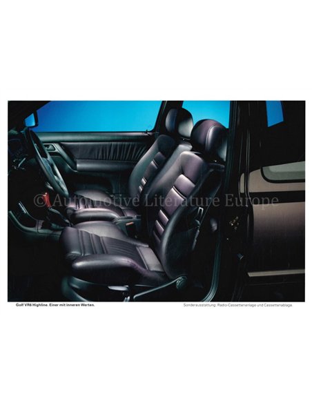 1995 VOLKSWAGEN GOLF VR6 HIGHLINE PORTFOLIO PROSPEKT DEUTSCH