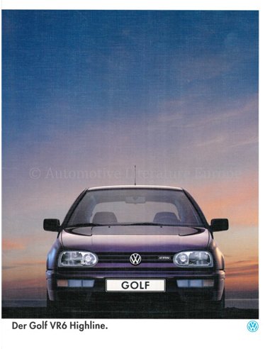 1995 VOLKSWAGEN GOLF VR6 HIGHLINE PORTFOLIO BROCHURE GERMAN