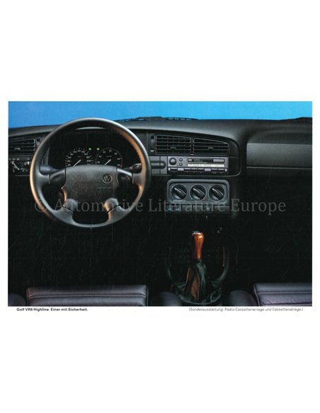 1995 VOLKSWAGEN GOLF VR6 HIGHLINE PORTFOLIO BROCHURE GERMAN