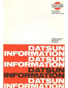 1968 DATSUN PROGRAMM PROSPEKT DEUTSCH