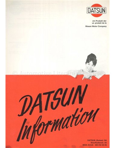 1967 DATSUN PROGRAMMA BROCHURE DUITS | FRANS