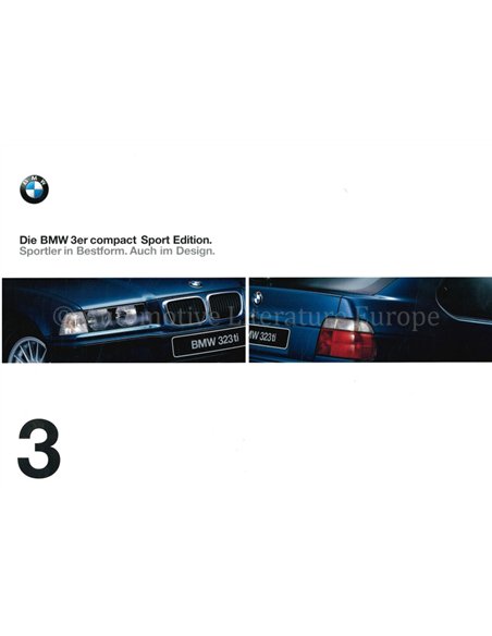 1997 BMW 3 SERIES COMPACT SPORT EDITION  BROCHURE GERMAN