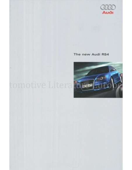 2005 AUDI RS4 BROCHURE ENGLISH