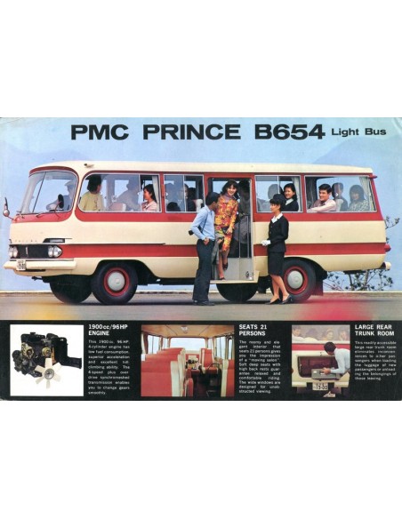1962 PMC PRINCE B654 LIGHT BUS LEAFLET ENGELS