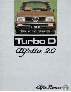 1976 ALFA ROMEO ALFETTA 2.0 TURBO D BROCHURE FRENCH