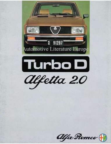 1981 ALFA ROMEO ALFETTA TURBO D 2.0 BROCHURE FRANS