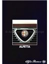 1983 ALFA ROMEO ALFETTA BROCHURE FRANS