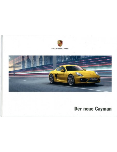 2013 PORSCHE CAYMAN HARDCOVER BROCHURE DUITS