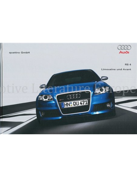 2006 AUDI RS4 HARDBACK BROCHURE GERMAN