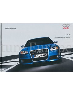 2006 AUDI RS4 HARDCOVER BROCHURE DUITS