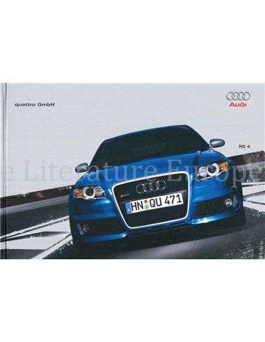 2005 AUDI RS4 HARDCOVER BROCHURE DUITS