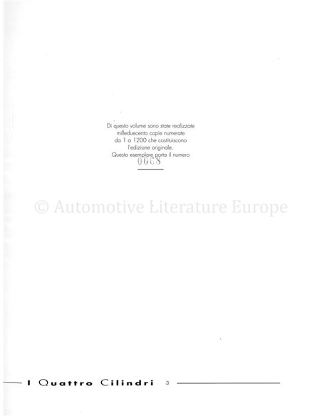 FERRARI, I QUATTRO CILINDRI (LIMITIERT No. 0068 / 1200))