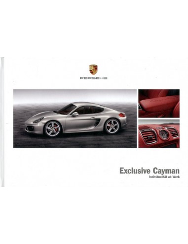 2013 PORSCHE EXCLUSIVE CAYMAN HARDCOVER BROCHURE DUITS