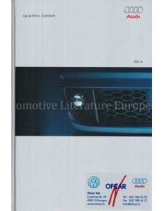 2002 AUDI RS6 HARDBACK BROCHURE GERMAN