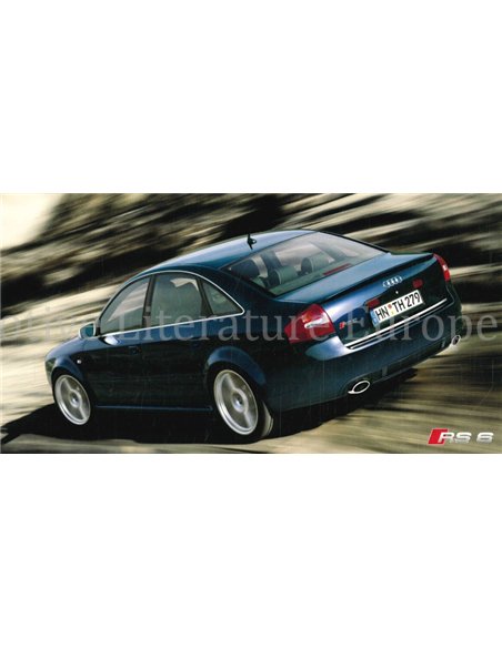 2002 AUDI RS6 PHOTO CARDS BROCHURE GERMAN