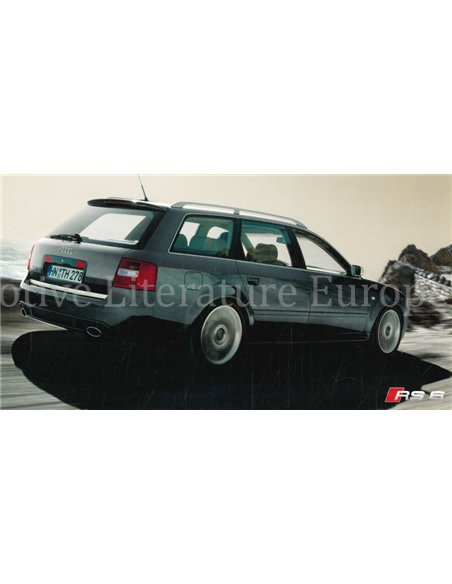 2002 AUDI RS6 FOTO KARTE PROSPEKT DEUTSCH