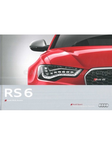 2013 AUDI RS6 AVANT HARDBACK BROCHURE GERMAN