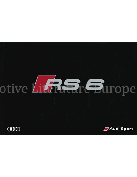 2016 AUDI RS6 AVANT HARDCOVER PROSPEKT DEUTSCH