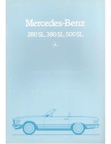1981 MERCEDES BENZ SL BROCHURE DUTCH