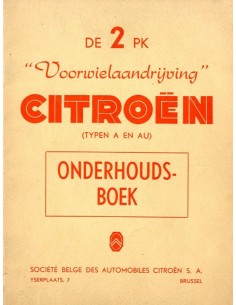 1954 CITROEN 2CV INSTRUCTIEBOEKJE NEDERLANDS