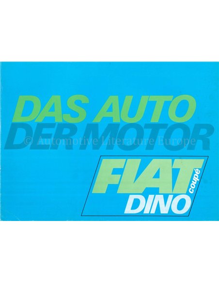 1967 FIAT DINO COUPE BROCHURE DUITS