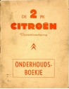 1959 CITROEN 2CV INSTRUCTIEBOEKJE NEDERLANDS