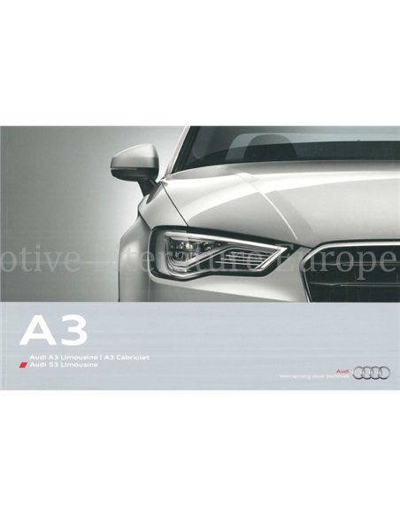 2013 AUDI A3 | S3 BROCHURE DUTCH