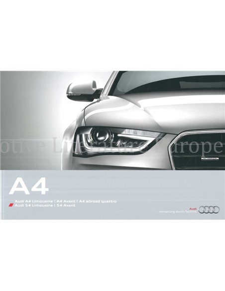 2013 AUDI A4 | S4 BROCHURE DUITS