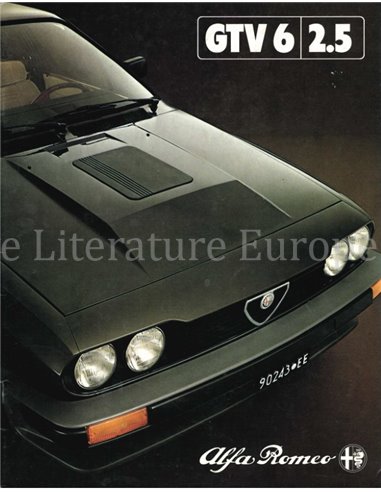 1982 ALFA ROMEO GTV6 2.5 BROCHURE DUITS