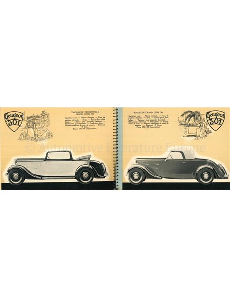 1934 PEUGEOT 201 | 301 BROCHURE FRANS