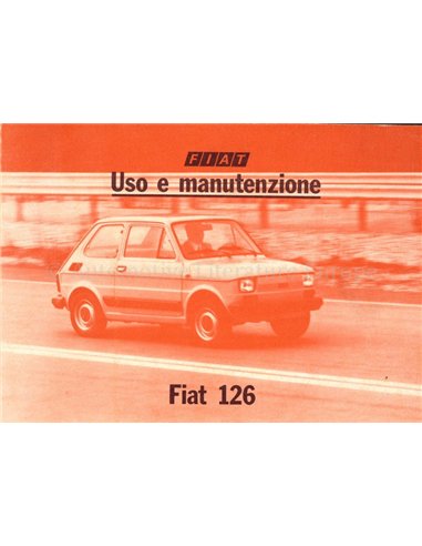 1981 FIAT 126 BETRIEBSANLEITUNG ITALIENISCH