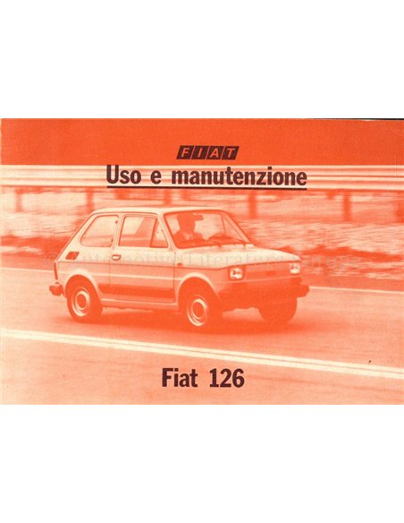1981 FIAT 126 INSTRUCTIEBOEKJE ITALIAANS