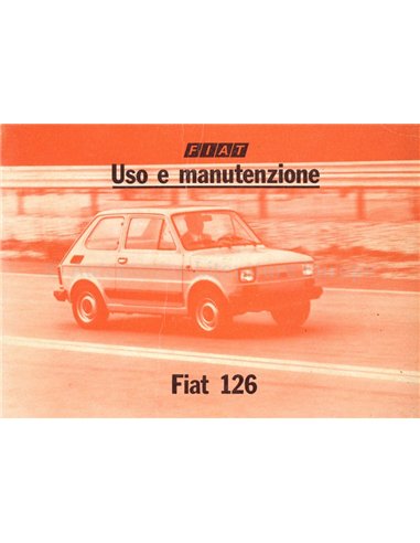 1983 FIAT 126 OWNERS MANUAL ITALIAN