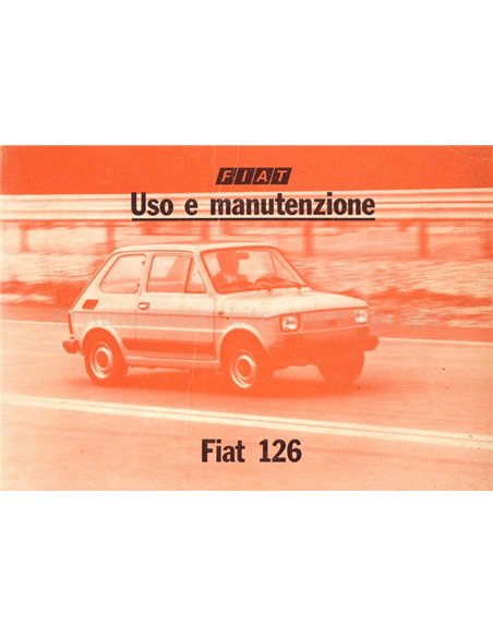 1983 FIAT 126 BETRIEBSANLEITUNG ITALIENISCH