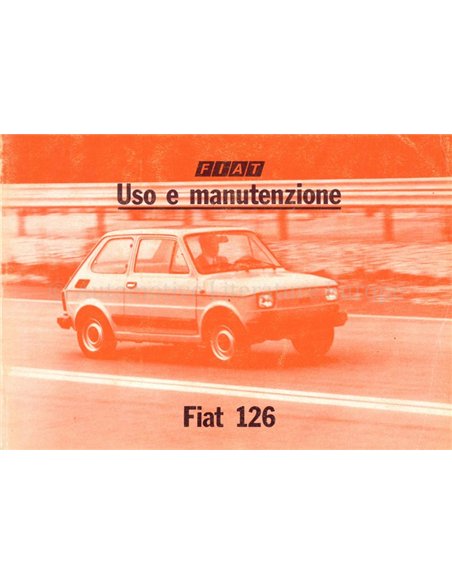 1981 FIAT 126 BETRIEBSANLEITUNG ITALIENISCH