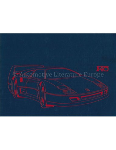 1988 FERRARI F40 PRESSEMAPPE ENGLISCH 477/87