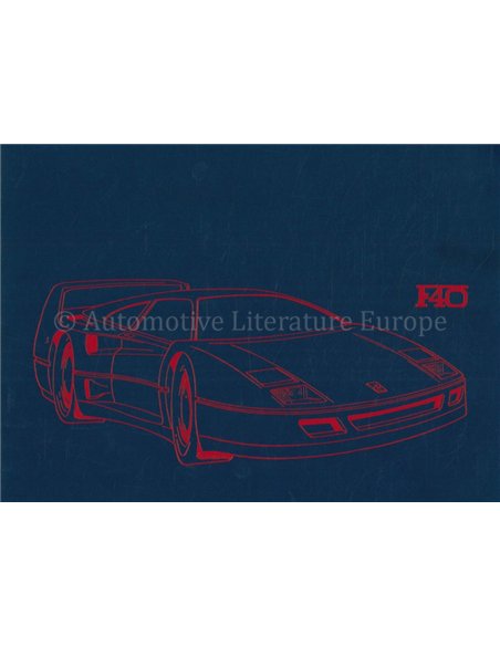 1988 FERRARI F40 PRESSKIT ENGLISH 477/87