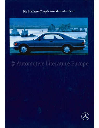 1990 MERCEDES BENZ S CLASS COUPE BROCHURE GERMAN