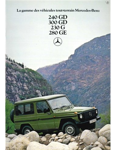 1981 MERCEDES BENZ G KLASSE BROCHURE FRANS