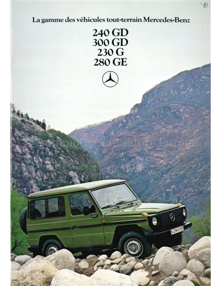 1981 MERCEDES BENZ G KLASSE BROCHURE FRANS