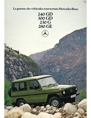 1980 MERCEDES BENZ G CLASS BROCHURE FRENCH