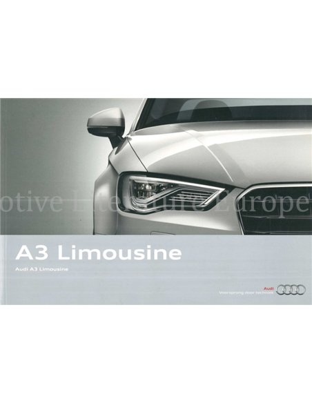 2013 AUDI A3 SEDAN BROCHURE NEDERLANDS