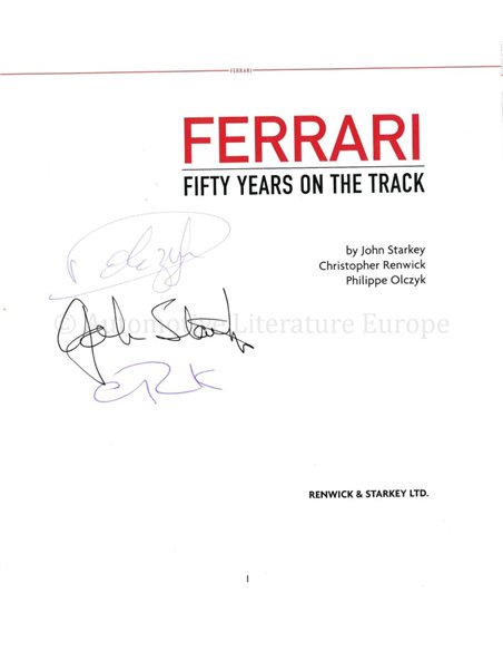 FERRARI, FIFTY YEARS ON THE TRACK (GESIGNEERD!)