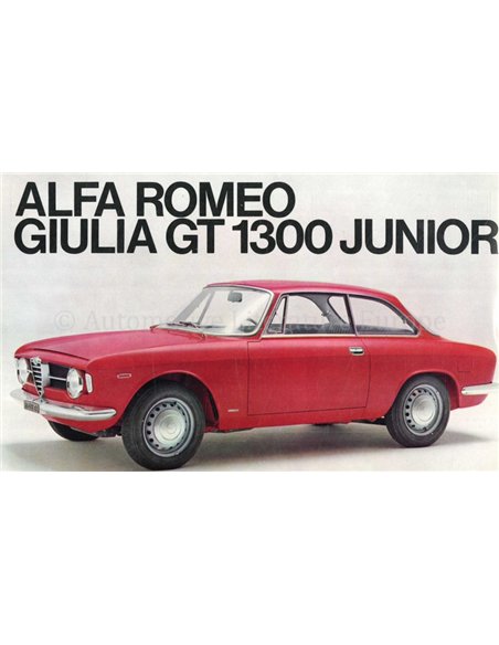 1966 ALFA ROMEO GIULIA GT 1300 JUNIOR BROCHURE FRENCH