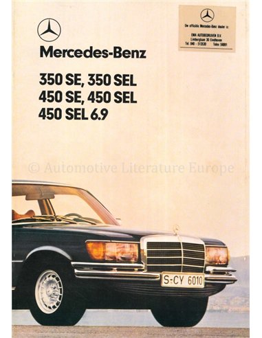 1978 MERCEDES BENZ S KLASSE PROSPEKT NIEDERLÄNDISCH
