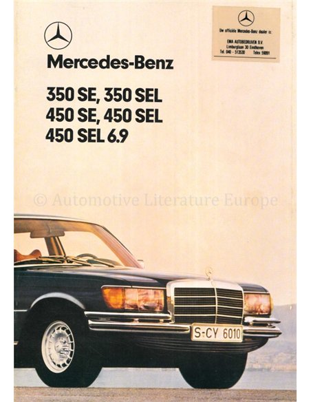 1978 MERCEDES BENZ S KLASSE BROCHURE NEDERLANDS