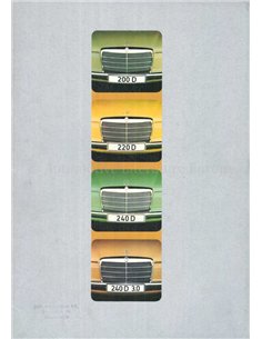 1974 MERCEDES BENZ E KLASSE DIESEL BROCHURE NEDERLANDS